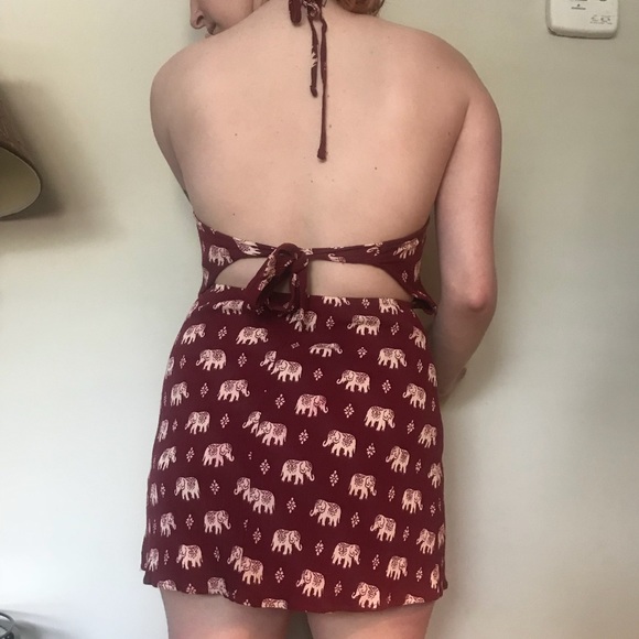 💕2 for $20 / F21 Maroon 🐘 Sundress - Picture 3 of 4